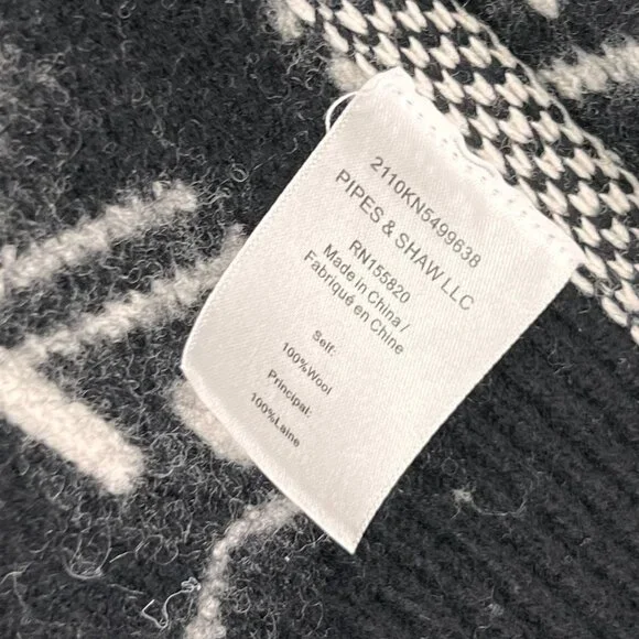 Veronica Beard Wool Sweater Jacket Shawl Collar Belt Aztec Tribal Jacquard Large - Picture 12 of 16